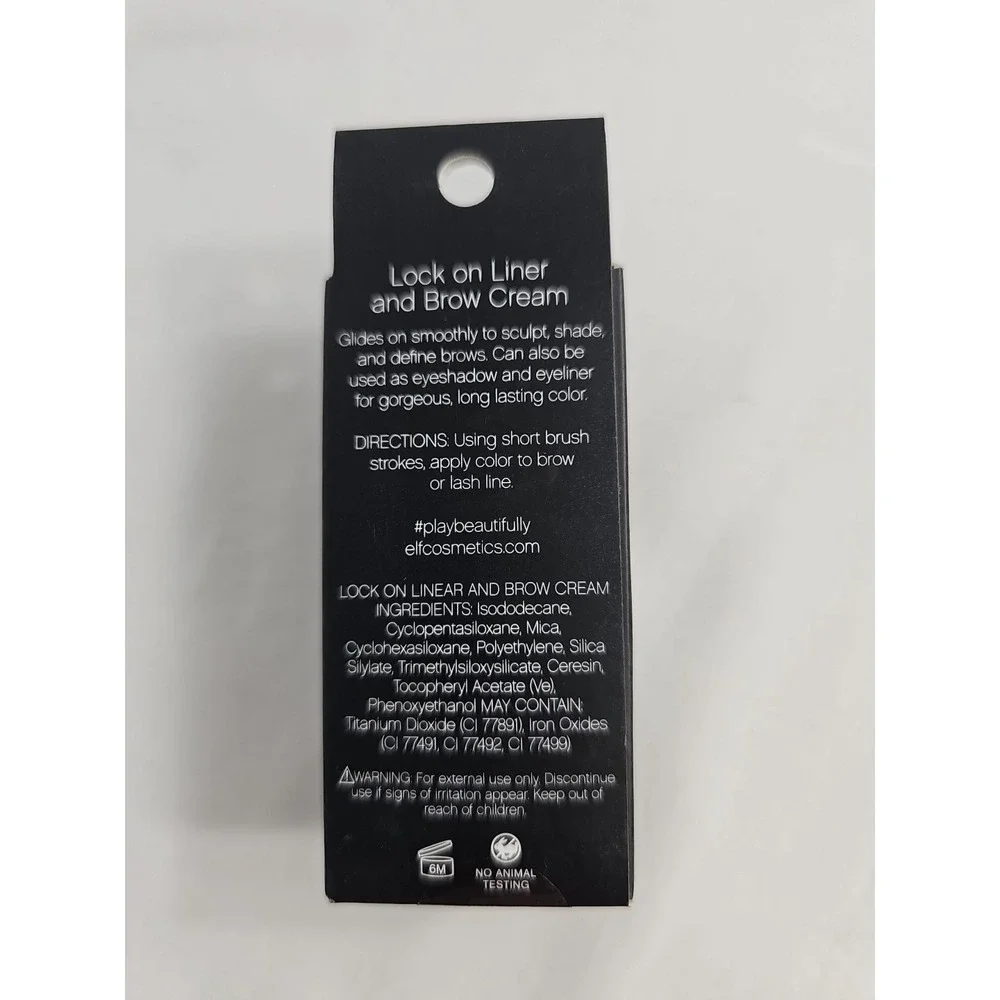 e.l.f. Lock On Liner &‎ Brow Cream Medium Brown Glides Smoothly NIB